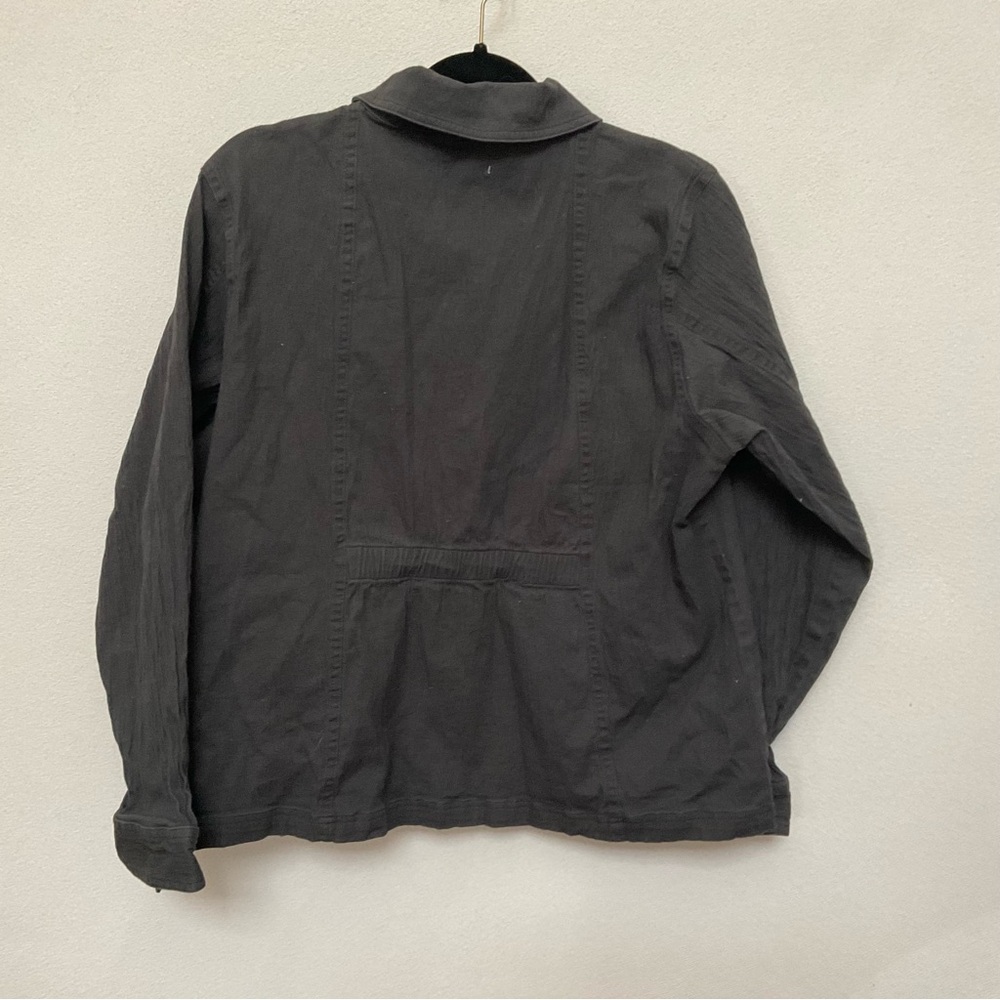 Maurices Dark Grey Button Front Collared Shacket … - image 3